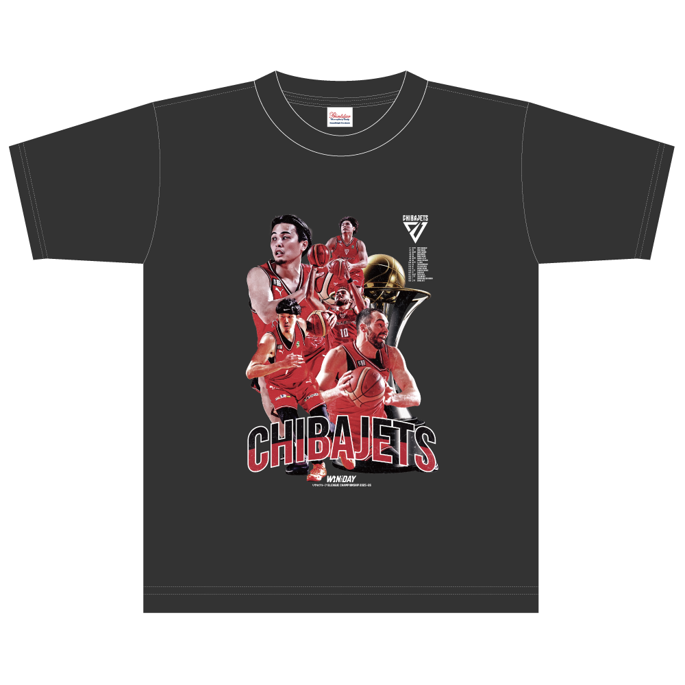 【千葉ジェッツ】りそなグループ B.LEAGUE CHAMPIONSHIP 2025-26 オフィシャルTシャツ　 詳細画像 ブラック 1