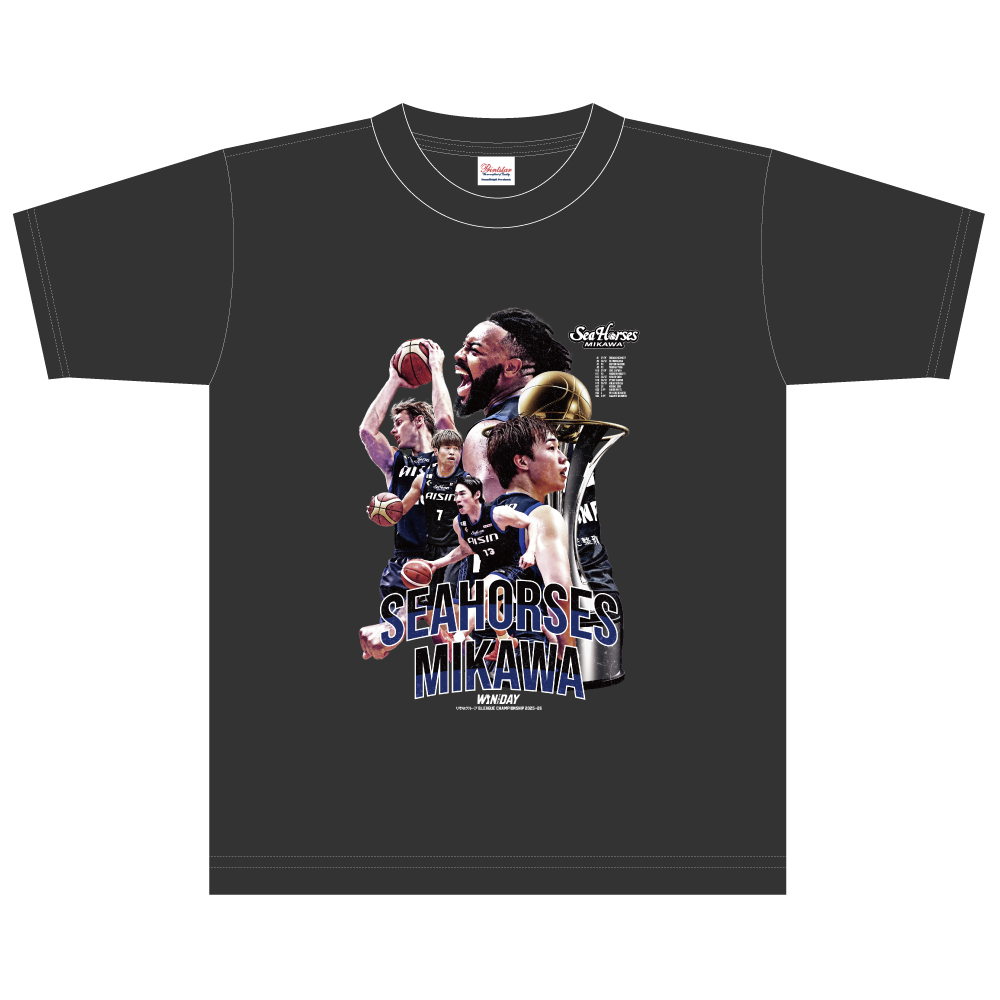 【シーホース三河】りそなグループ B.LEAGUE CHAMPIONSHIP 2025-26 オフィシャルTシャツ　 詳細画像 ブラック 1