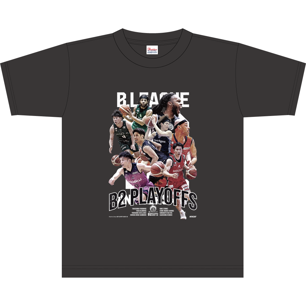 りそなグループ B2 PLAYOFFS 2025-26 オフィシャルTシャツ 詳細画像 ブラック 1