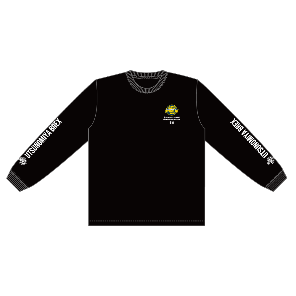 【宇都宮ブレックス】りそなグループ B.LEAGUE CHAMPIONSHIP 2025-26 オフィシャルロングスリーブTシャツ　 詳細画像 ブラック 1