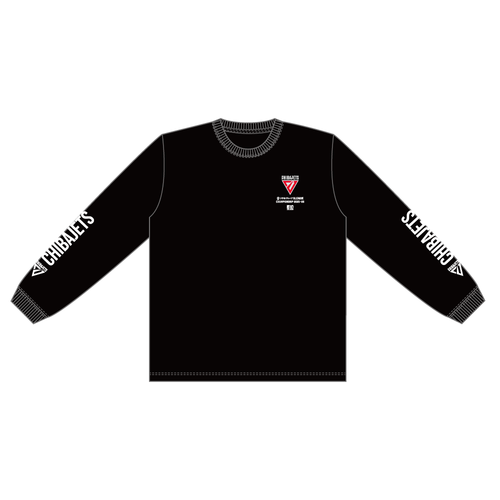 【千葉ジェッツ】りそなグループ B.LEAGUE CHAMPIONSHIP 2025-26 オフィシャルロングスリーブTシャツ　 詳細画像 ブラック 1