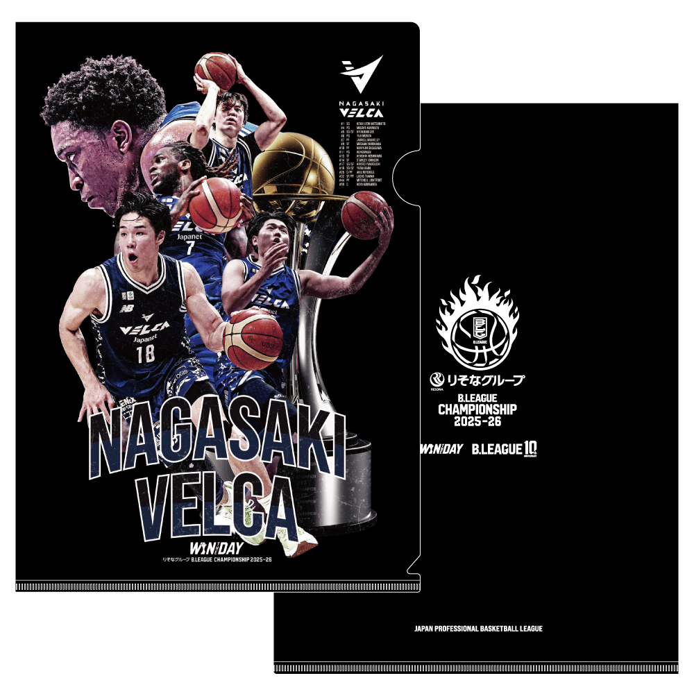 【長崎ヴェルカ】りそなグループ B.LEAGUE CHAMPIONSHIP 2025-26 オフィシャルクリアファイル　 詳細画像 1カラー 1