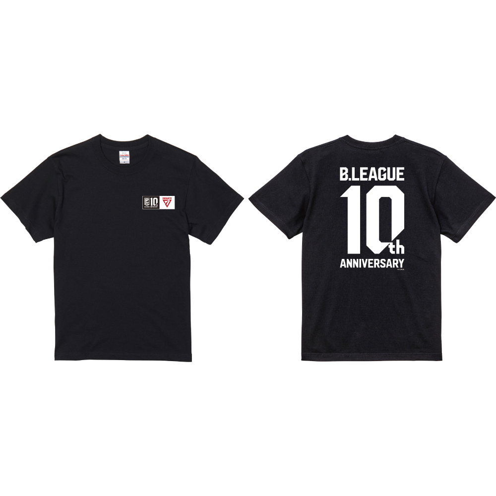 【B1東地区】B.LEAGUE 10th ANNIVERSARY&times;クラブロゴTシャツ 詳細画像 千葉ジェッツ-ブラック 1