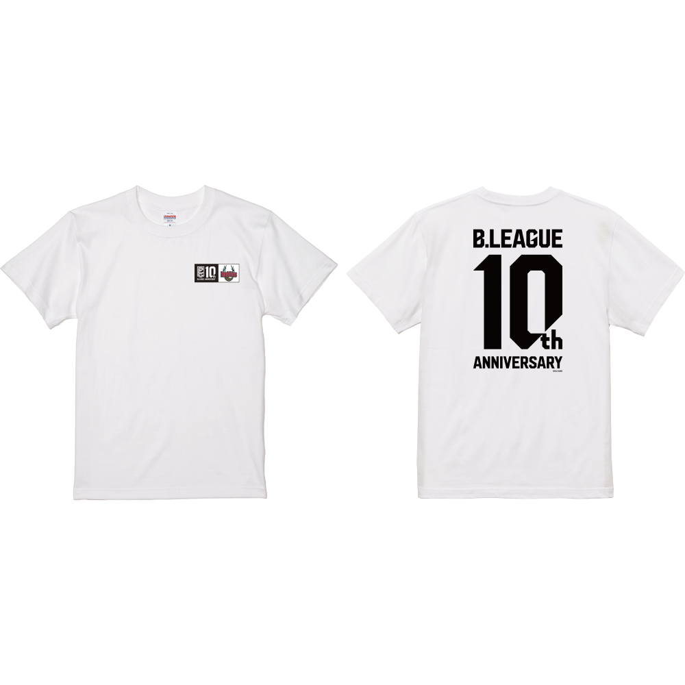 【B2西地区】B.LEAGUE 10th ANNIVERSARY&times;クラブTシャツ 詳細画像 バンビシャス奈良-ホワイト 1