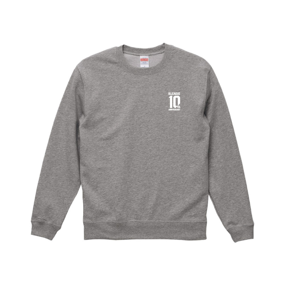 【全2色】B.LEAGUE 10th ANNIVERSARY History of Winners　Crew Sweat 詳細画像 ミックスグレー 1