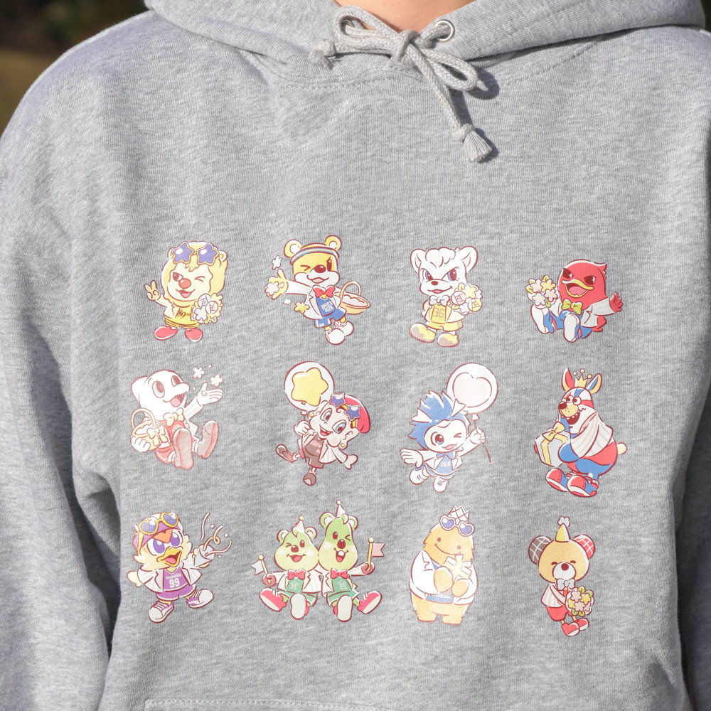 【全2色】B.LEAGUE MASCOT PARTY vol.1 PO Hoodie 詳細画像 ミックスグレー 3