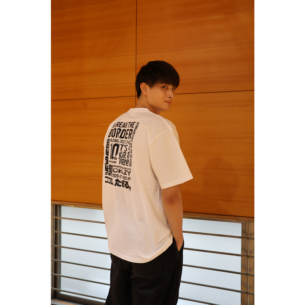 【浅井英矢選手着用】B.LEAGUE 10th ANNIVERSARY season theme typography T-shirt 詳細画像 ホワイト 3