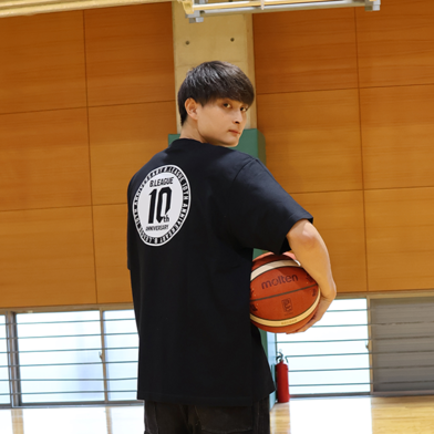 【浅井英矢選手着用】B.LEAGUE 10th ANNIVERSARY Logo print T-shirt