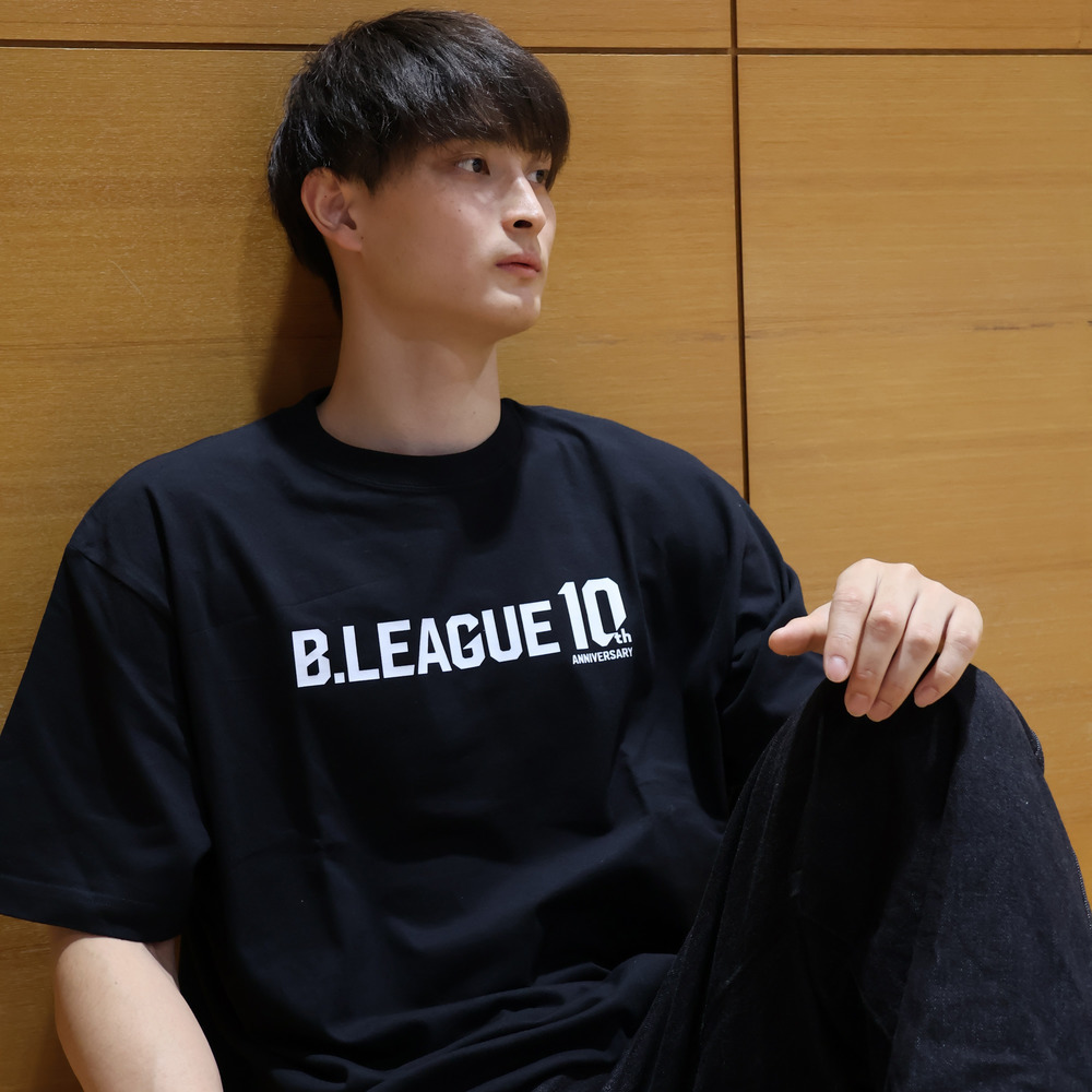 【浅井英矢選手着用】B.LEAGUE 10th ANNIVERSARY Logo print T-shirt 詳細画像 ブラック 2