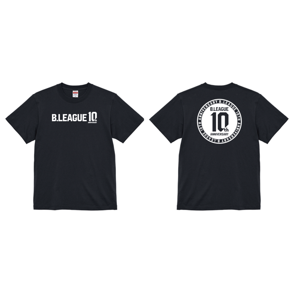 【浅井英矢選手着用】B.LEAGUE 10th ANNIVERSARY Logo print T-shirt 詳細画像 ブラック 3