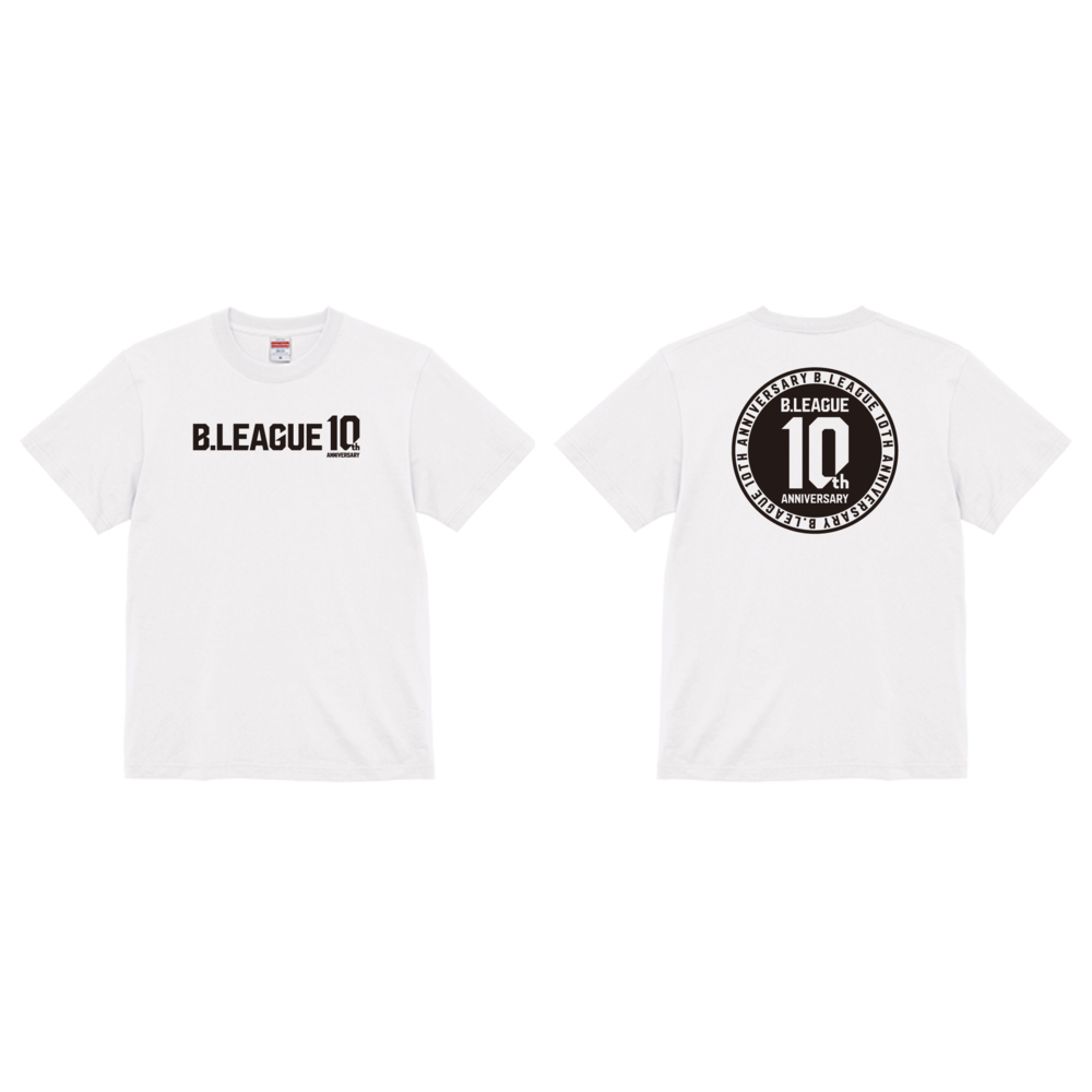 【浅井英矢選手着用】B.LEAGUE 10th ANNIVERSARY Logo print T-shirt 詳細画像 ホワイト 1
