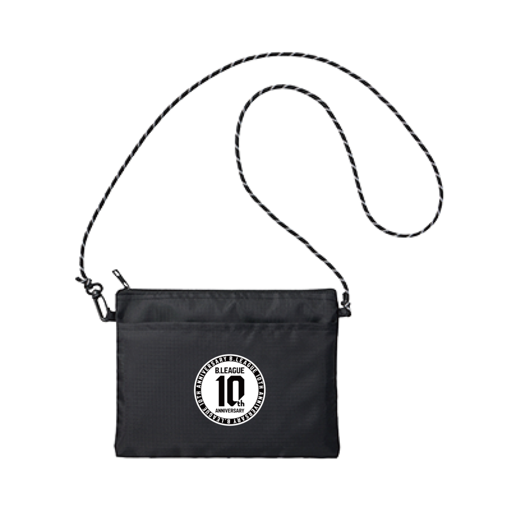 B.LEAGUE 10th ANNIVERSARY リップストップポケットサコッシュ 詳細画像 ブラック 1
