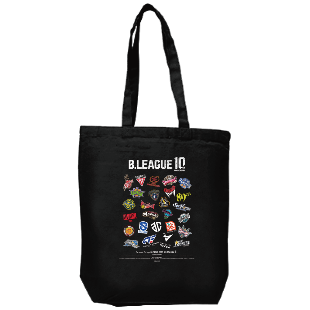 【浅井英矢選手着用】B.LEAGUE 10th ANNIVERSARY B1 ALL CLUB　TOTE 詳細画像 ブラック 1