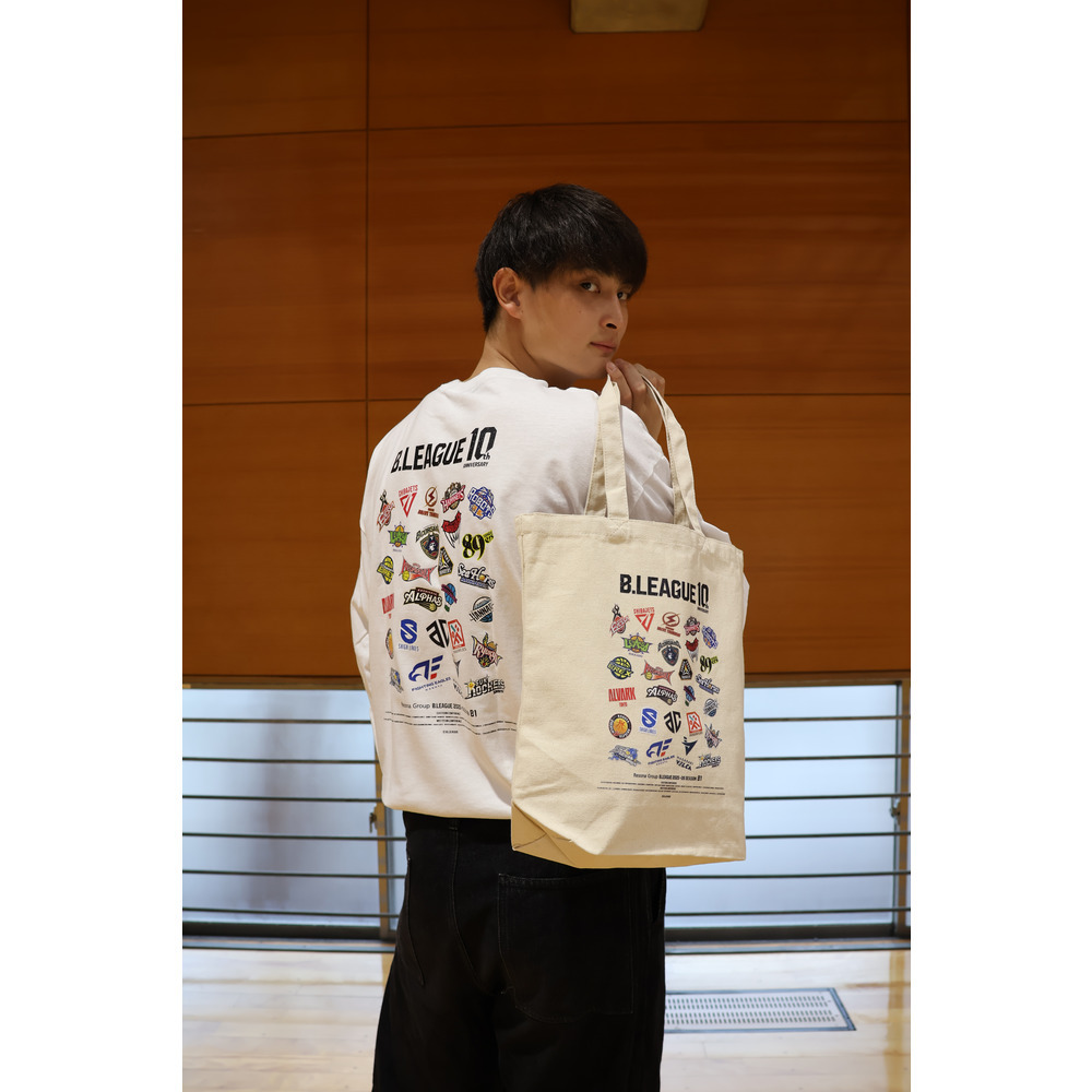 【浅井英矢選手着用】B.LEAGUE 10th ANNIVERSARY B1 ALL CLUB　TOTE 詳細画像 ナチュラル 1