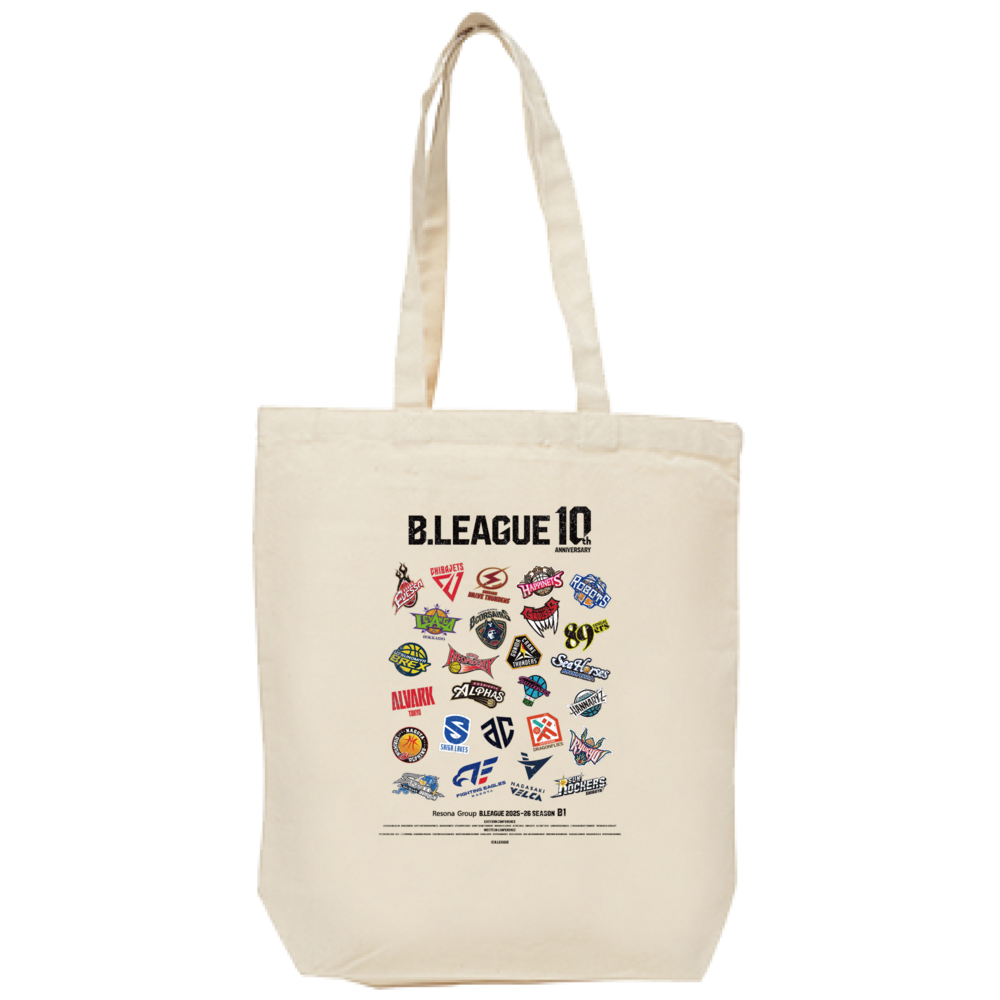 浅井英矢選手着用】B.LEAGUE 10th ANNIVERSARY B1 ALL CLUB TOTE｜B