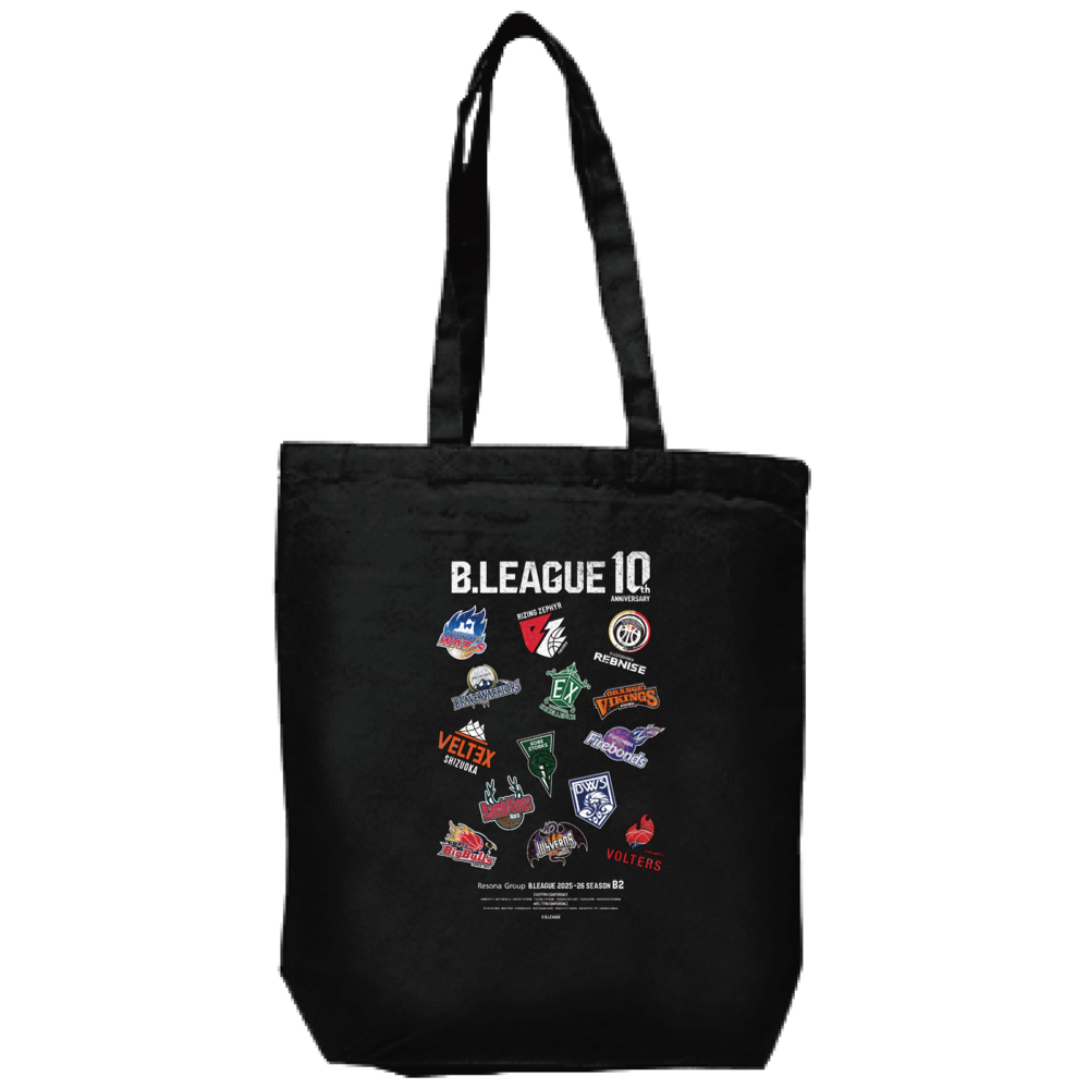 【全2色】B.LEAGUE 10th ANNIVERSARY B2 ALL CLUB　TOTE 詳細画像 ブラック 1