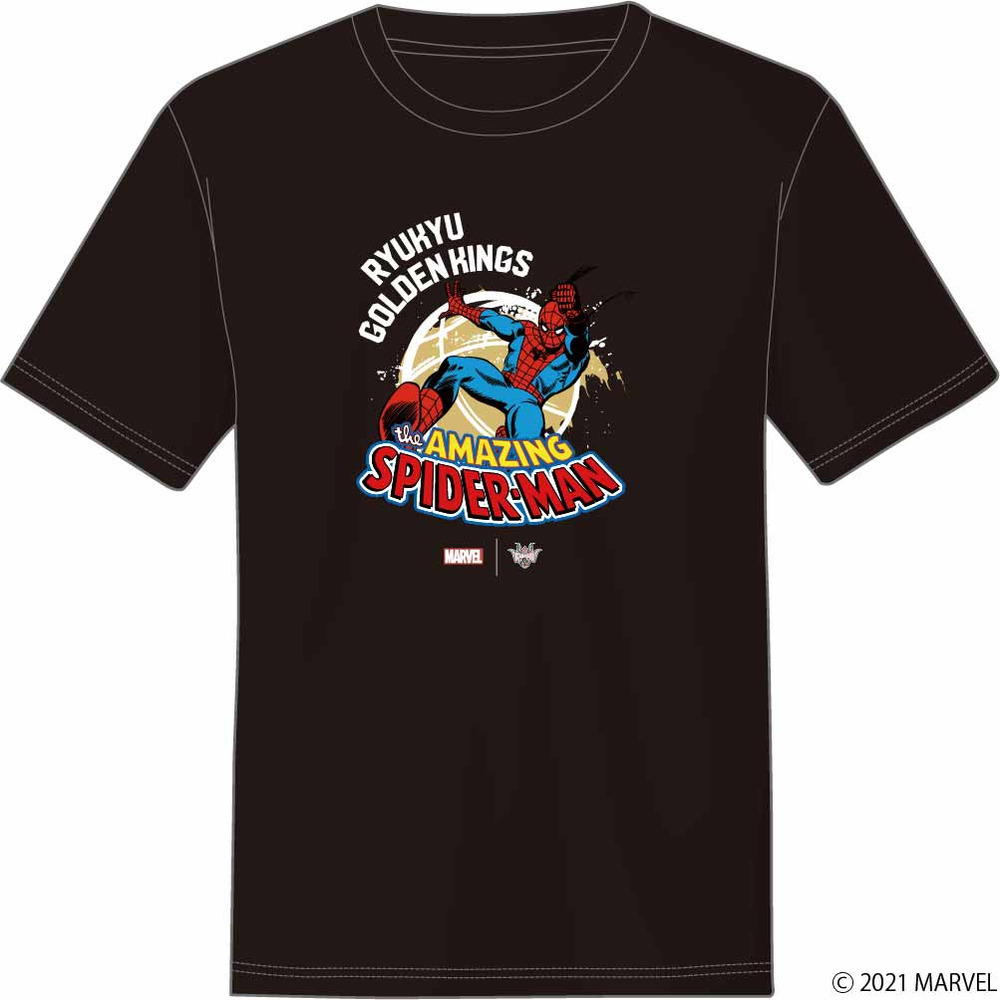 スパイダーマン / 琉球ゴールデンキングス Tシャツ 詳細画像 ブラック 1