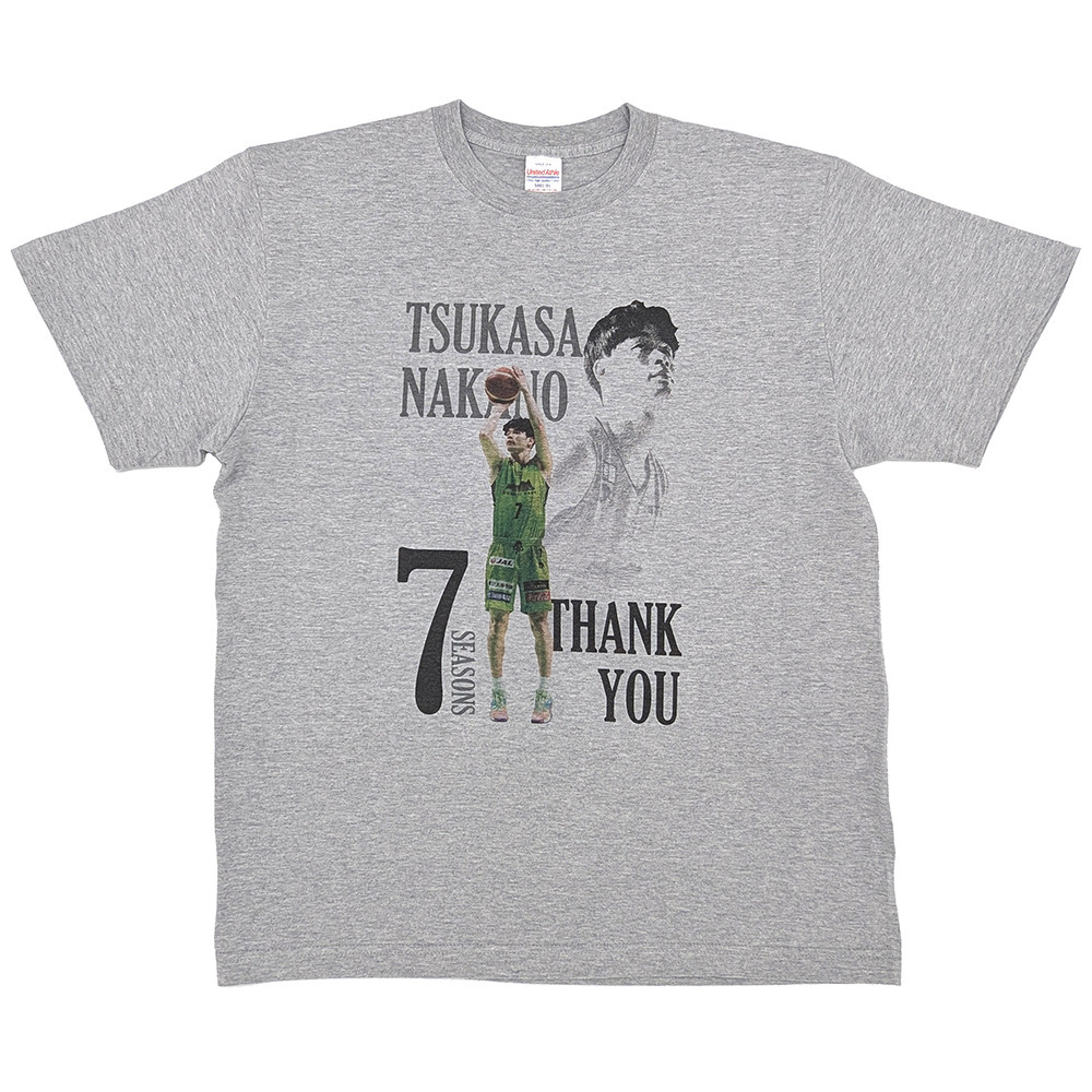 【オーダー商品】中野選手7シーズン サンクスTシャツ 詳細画像 GRAY-A 1