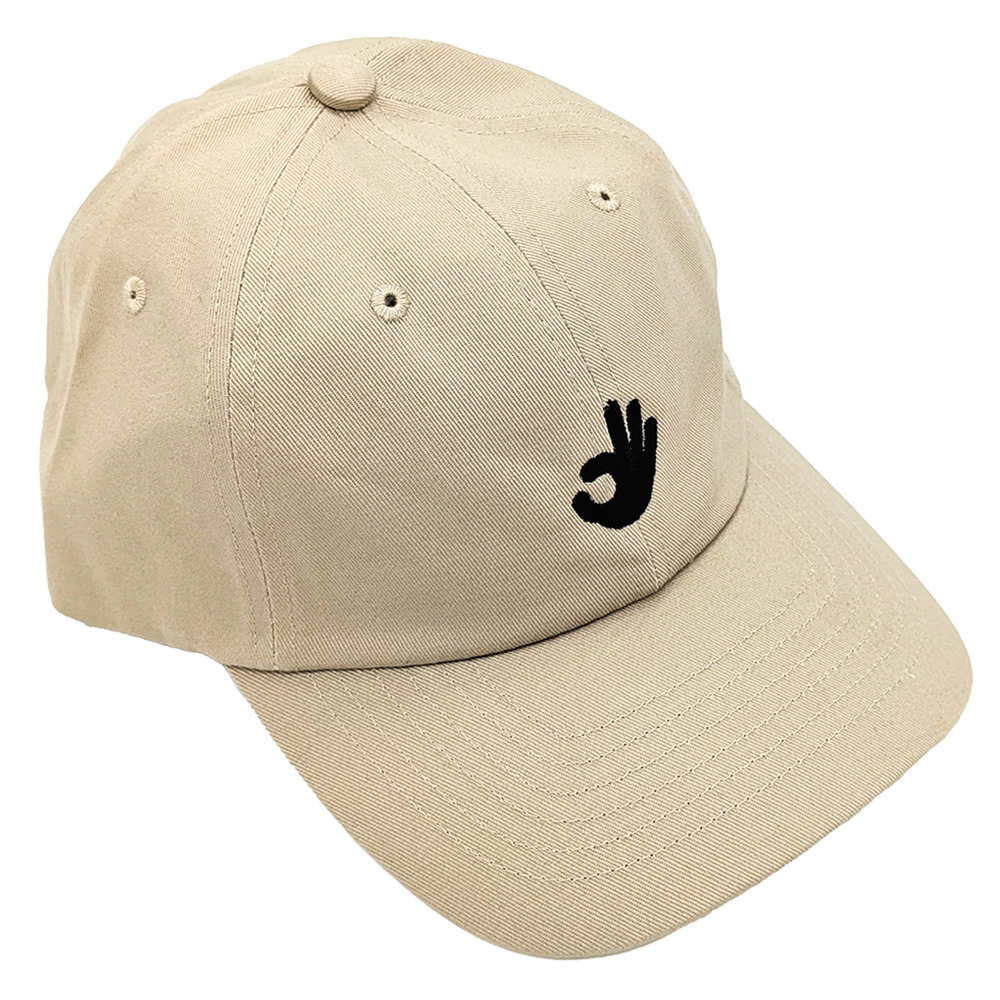 3POINT ロゴ刺繍キャップ 詳細画像 ベージュ 1