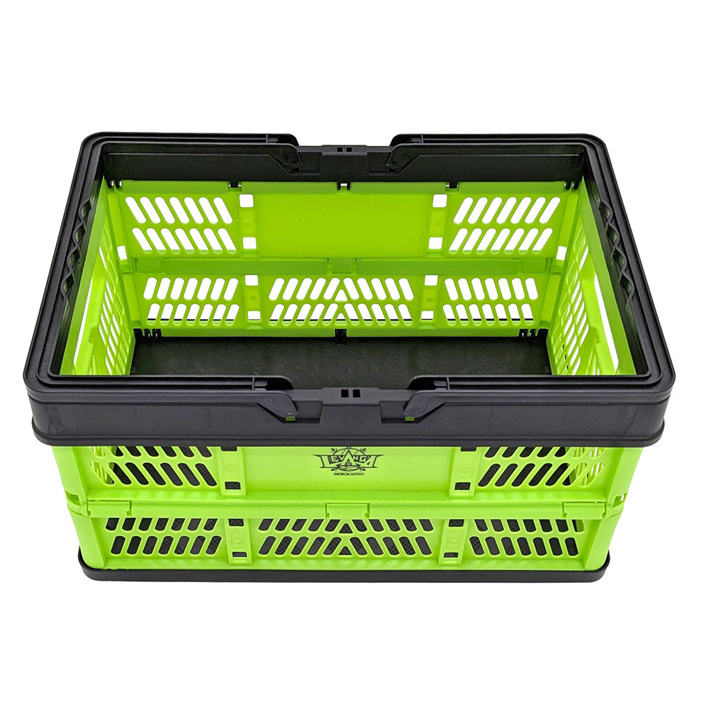 折りたたみコンテナ 詳細画像 グリーン×ブラック 2