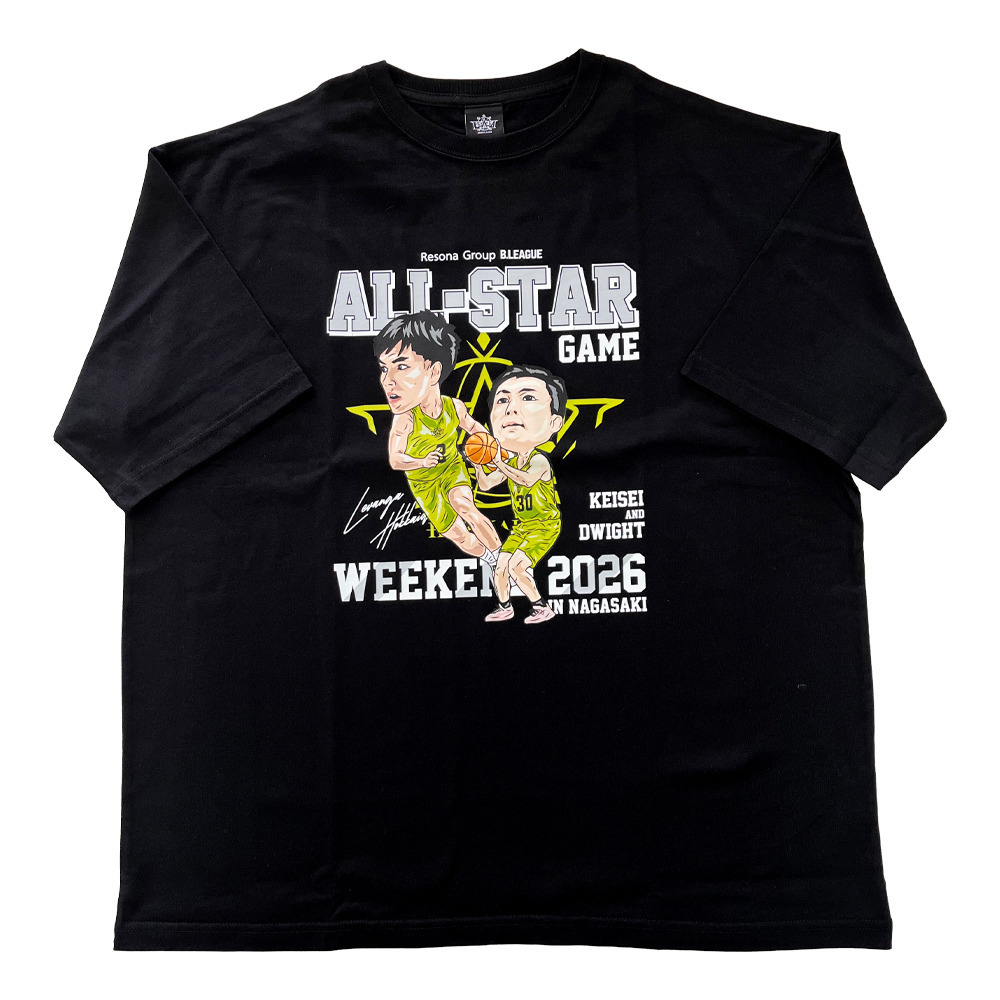 【数量限定】ALL STAR出場記念カートゥーンTシャツ　富永選手&ラモス選手 詳細画像 ブラック 1