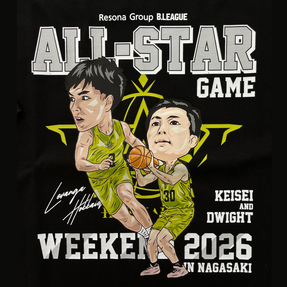 【数量限定】ALL STAR出場記念カートゥーンTシャツ　富永選手&ラモス選手 詳細画像 ブラック 2