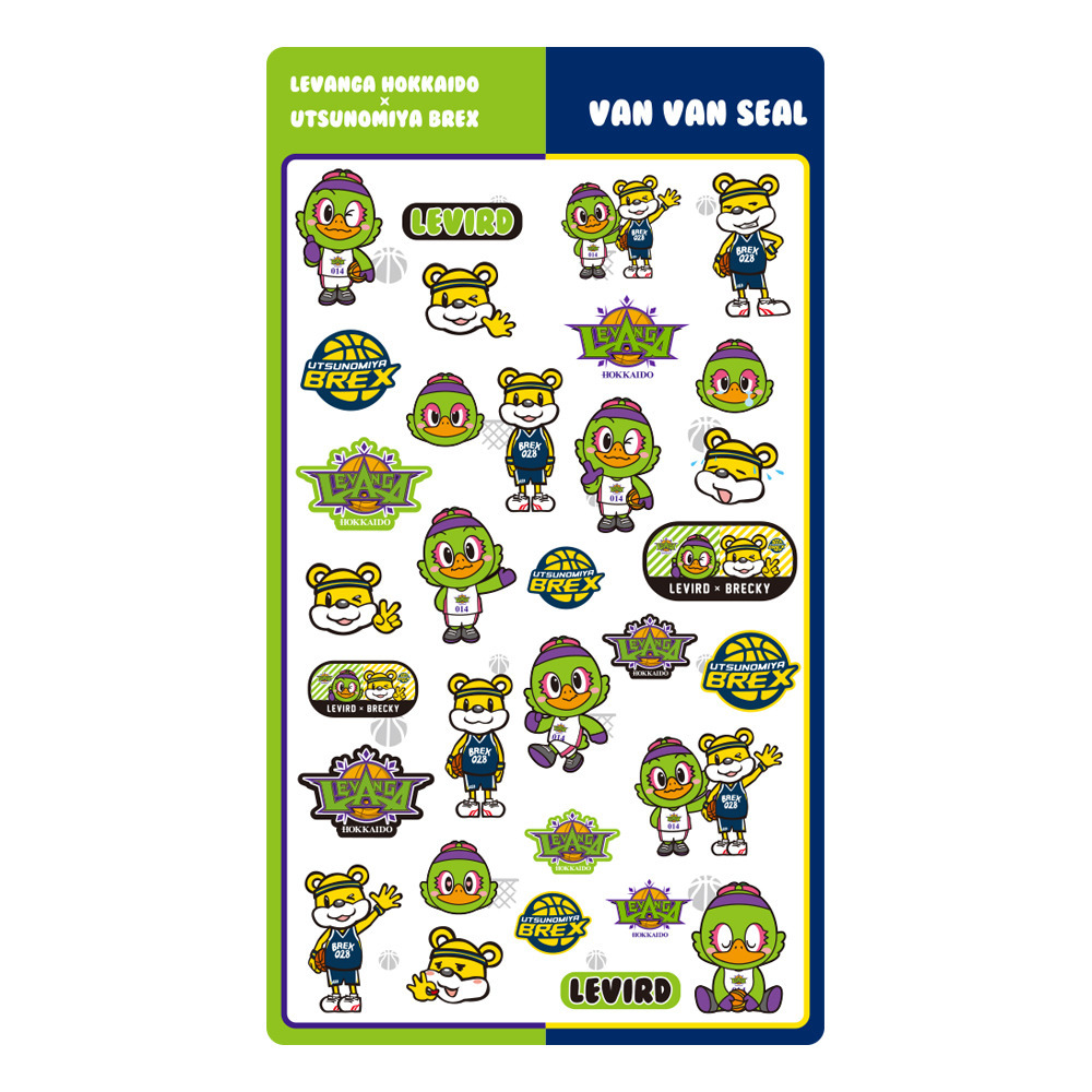 レバンガVANVANシール 宇都宮BREXブレッキーコラボver. 2シートセット 詳細画像 ワンカラー 1