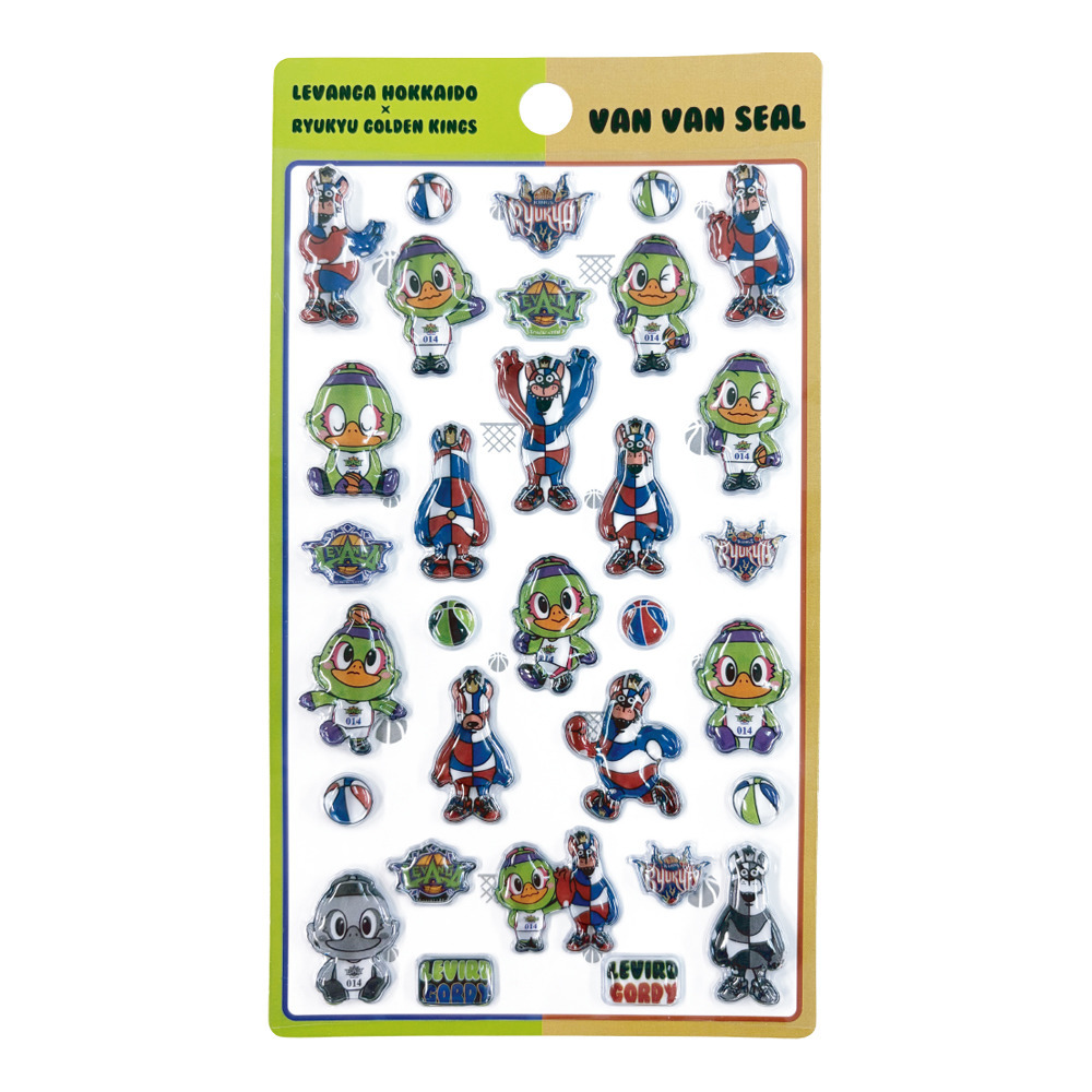 【送料込】レバンガVANVANシール 琉球ゴールデンキングス ゴーディーコラボver. 2シートセット 詳細画像 ワンカラー 1
