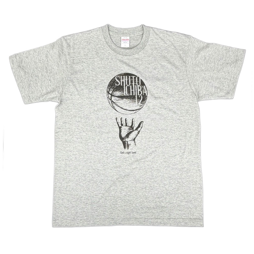 【オーダー商品】とけない、情熱。賞 presented by ロックアイス&reg;受賞記念 市場脩斗選手 神の右手Tシャツ 詳細画像 グレー 1