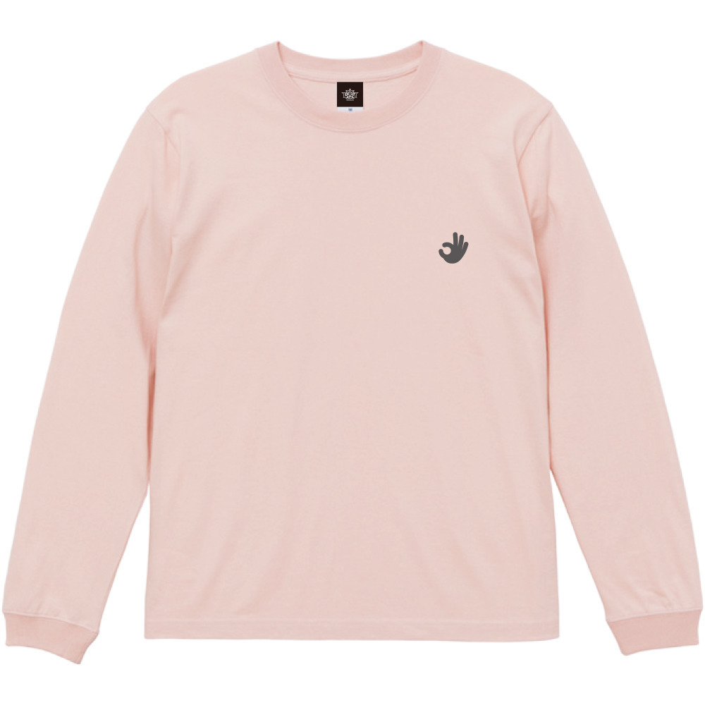 【リバイバル／オーダー商品】kimeteアパレル ロゴ刺繍ロングスリーブTシャツ 詳細画像 ピンク 1