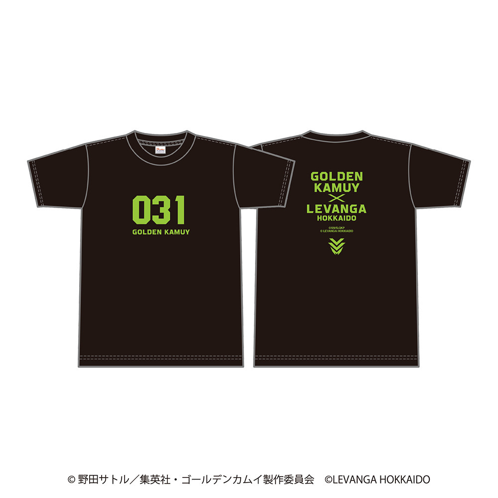 レバンガ北海道 x TVアニメ「ゴールデンカムイ」　Tシャツ ブラック 詳細画像 1