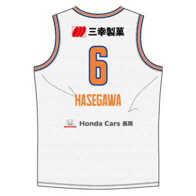【受注販売】2026-27オーセンティックユニフォーム 詳細画像 #6 長谷川智伸（AWAY） 2