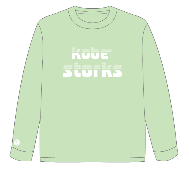 神戸ストークスタウンユースロングTシャツ 詳細画像 ミルキーライム 1