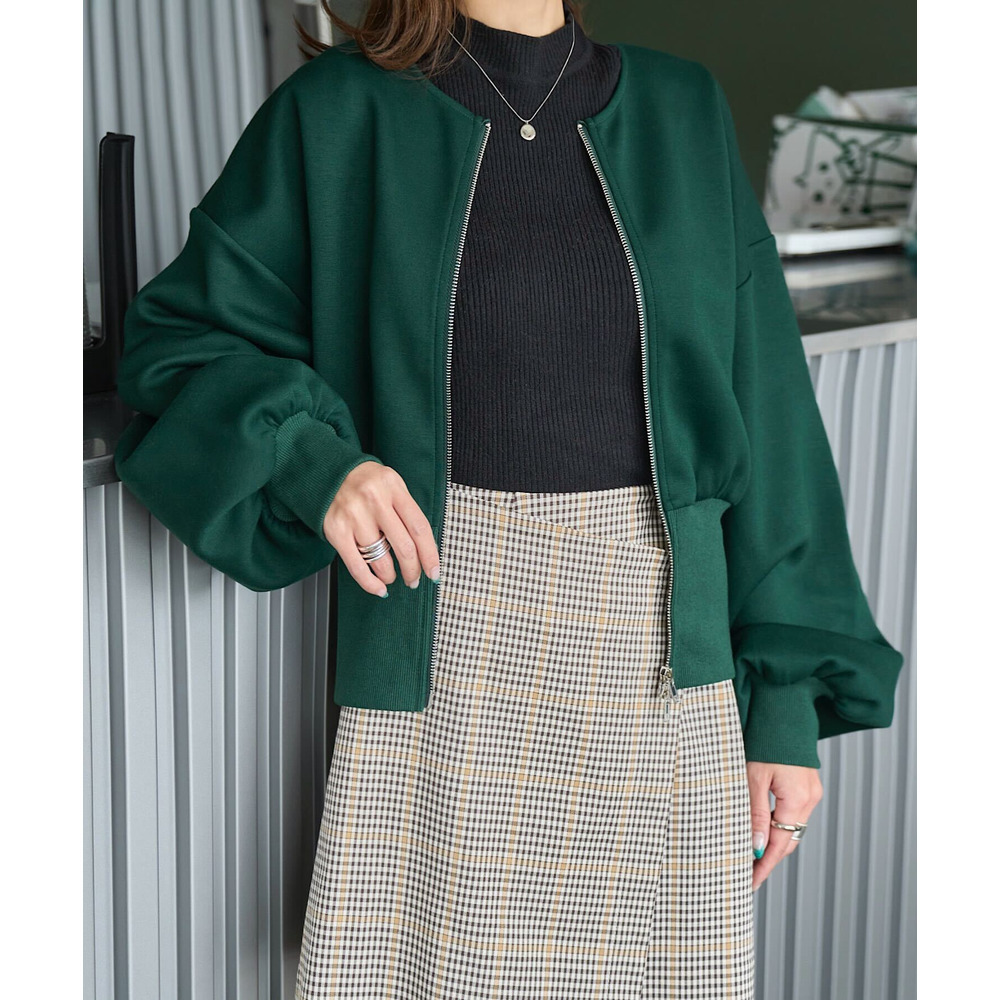 神戸レタスコラボ／ウエストリブダブルジップダイバーブルゾン 詳細画像 Green 6