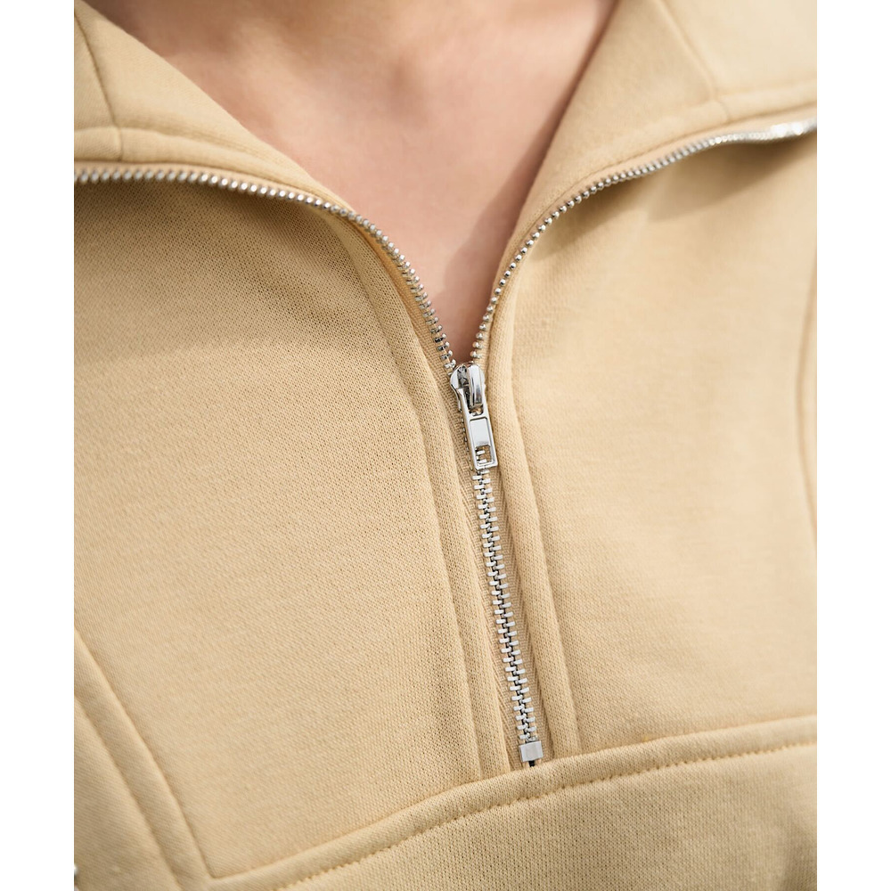 神戸レタスコラボ／胸元ジップスウェットミニワンピース 詳細画像 Beige 3