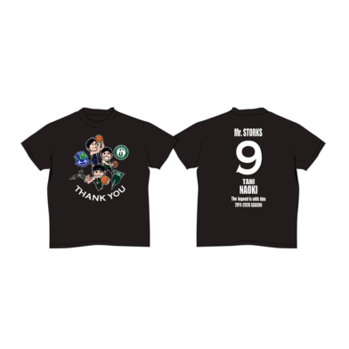 谷選手引退グッズ　＜イラスト＞Tシャツ（BLACK） 詳細画像 1カラー 1