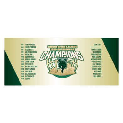 りそなグループ B.LEAGUE 2025-26 season B2 CHAMPIONS　フェイスタオル