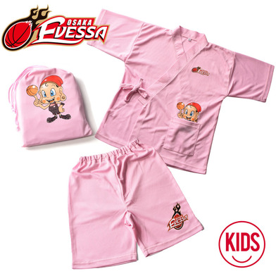 【SALE】まいどくん甚平　ピンク　キッズ