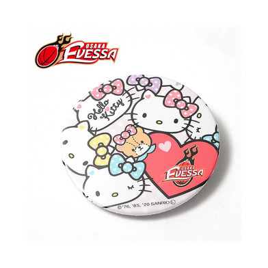 【SALE】大阪エヴェッサ×ハローキティ　コラボ缶バッジ
