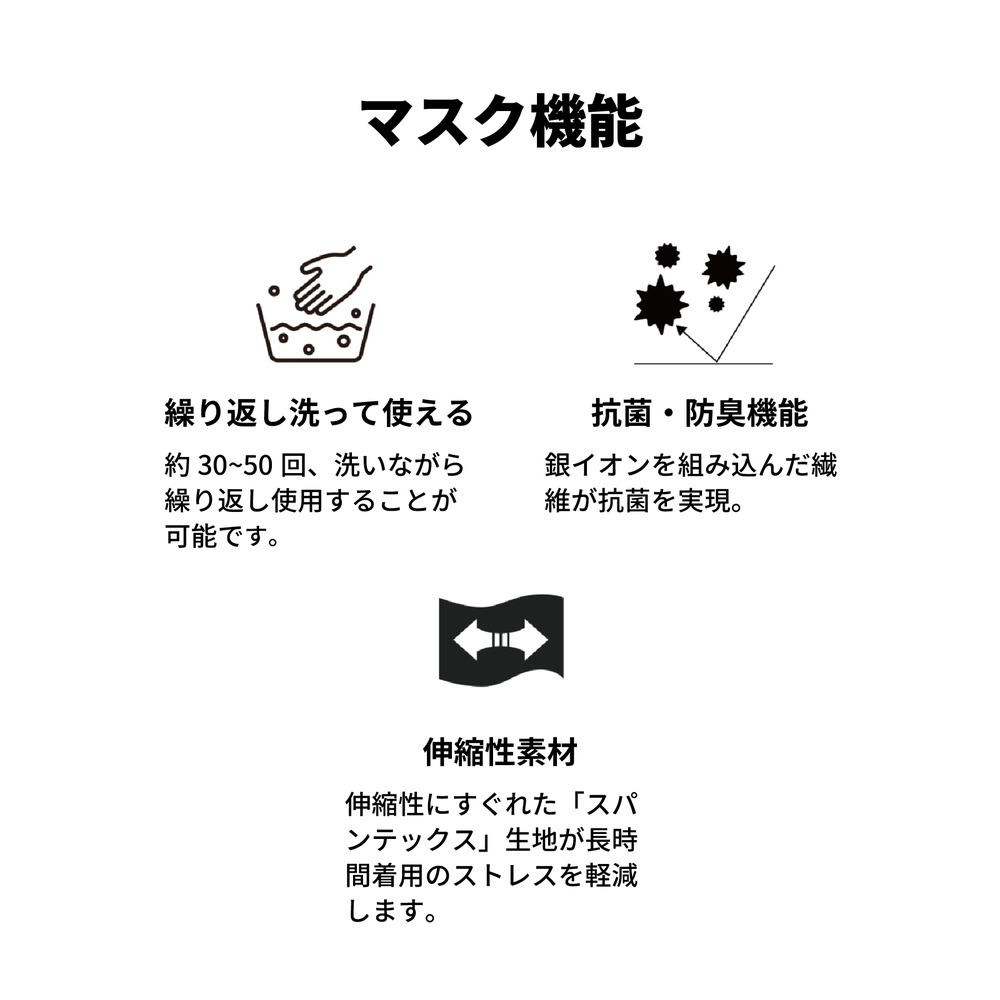 キングスマスクカバー ロゴ(ホワイト) 詳細画像 ホワイト 3