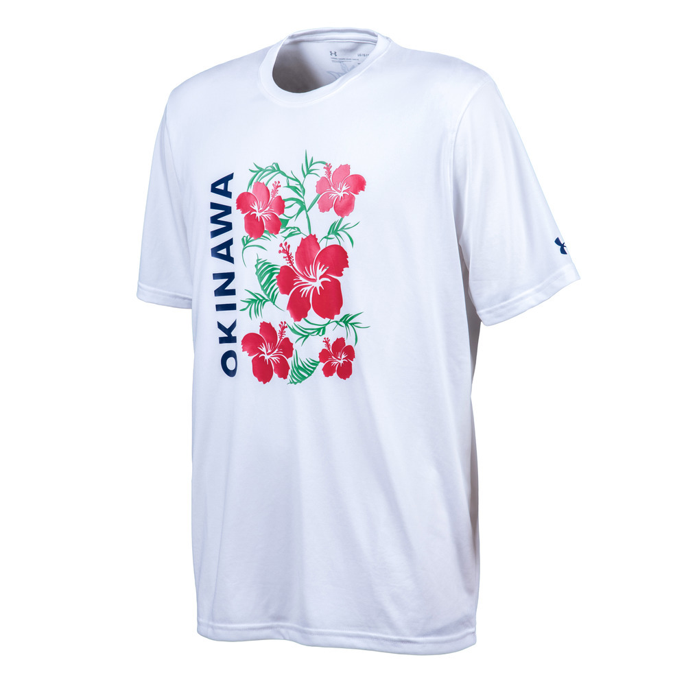 UA ハイビスカスOKINAWAドライTシャツ［WHT］｜琉球ゴールデンキングス