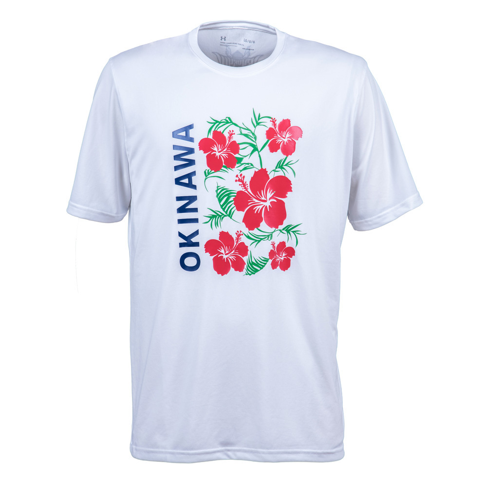 UA ハイビスカスOKINAWAドライTシャツ［WHT］｜琉球ゴールデンキングス