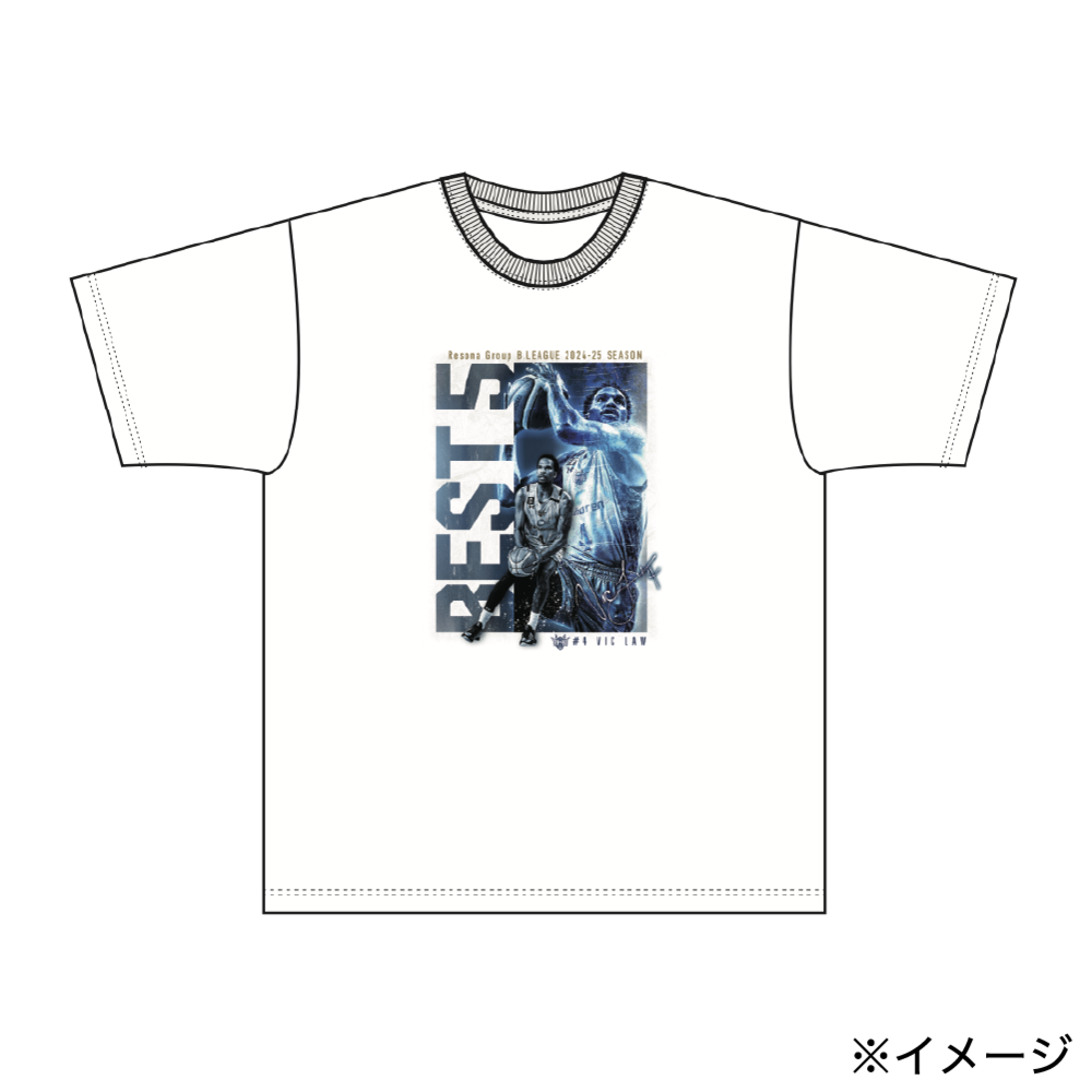 【受注販売】#4 ヴィック・ロー選手 2024-25 BEST5受賞記念Tシャツ*7月下旬頃より順次発送予定* 詳細画像 - 1