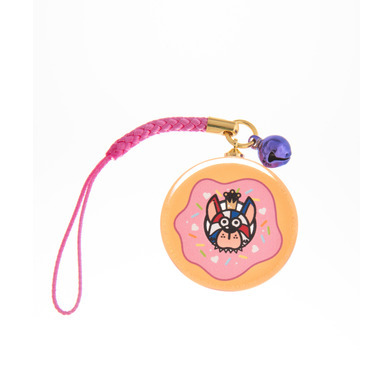 【新商品】ガラス根付キーホルダー [ドーナツGORDY_PINK]