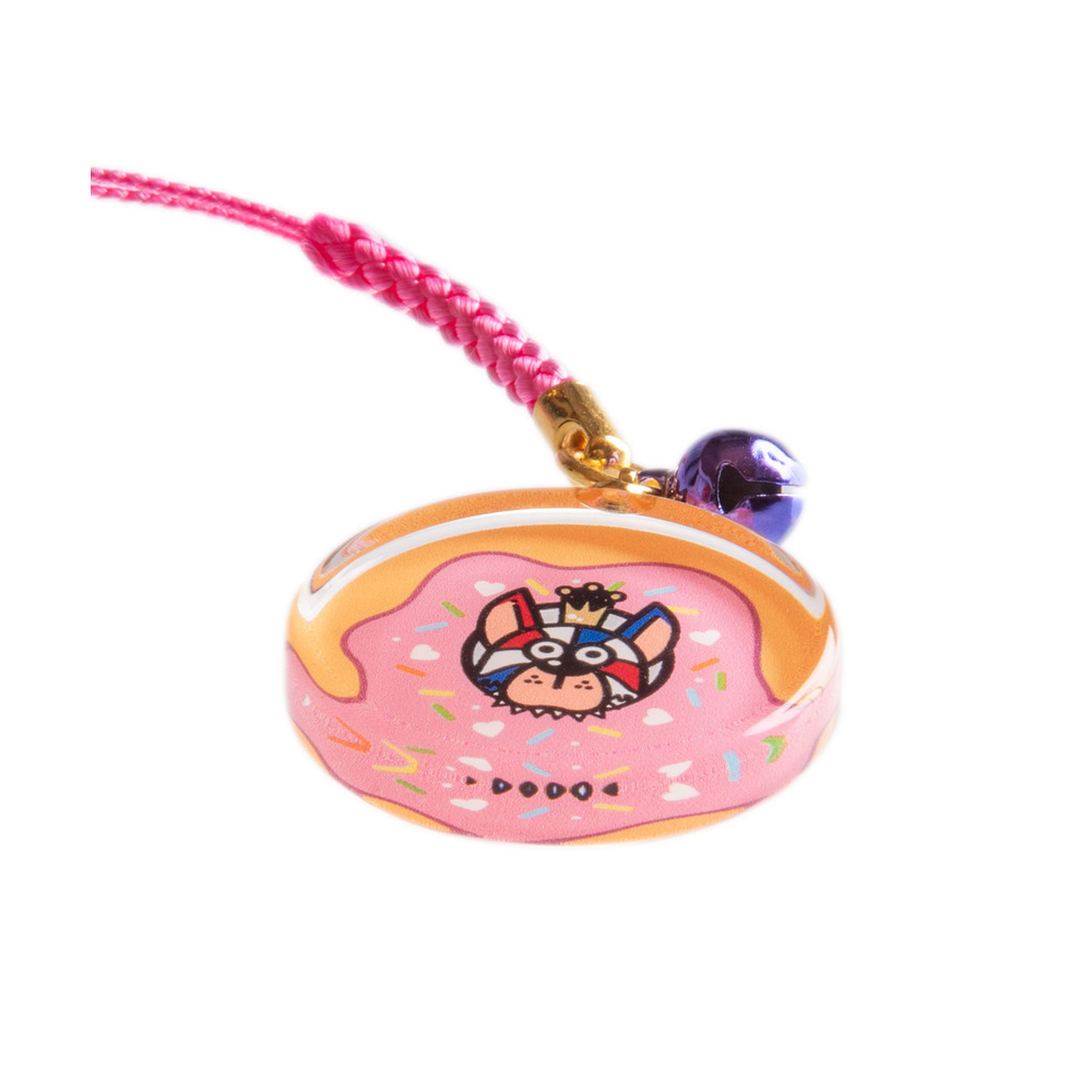 【新商品】ガラス根付キーホルダー [ドーナツGORDY_PINK] 詳細画像 ピンク 2