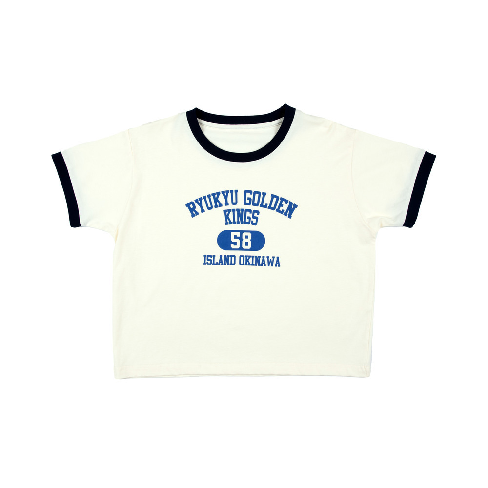 【新商品】クロップド Tシャツ [カレッジテキスト] 詳細画像 ナチュラル 1