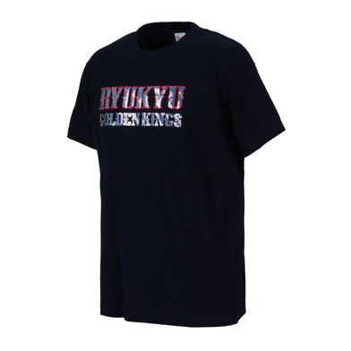 テキストロゴ  スパンコールTシャツ [NVY]