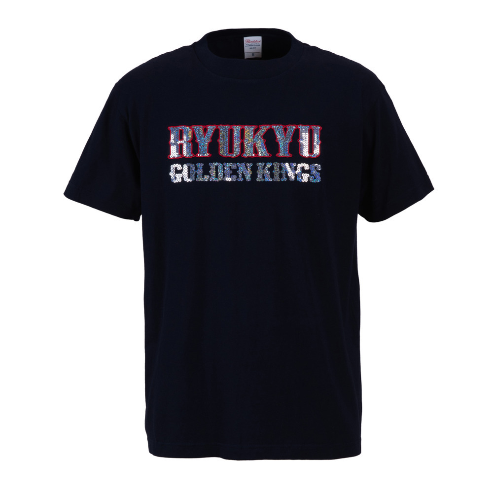 テキストロゴ  スパンコールTシャツ [NVY] 詳細画像 ネイビー 3