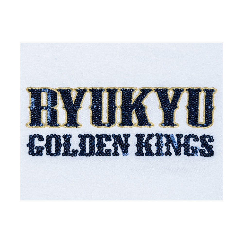新商品】テキストロゴ スパンコールTシャツ [WHT]｜琉球