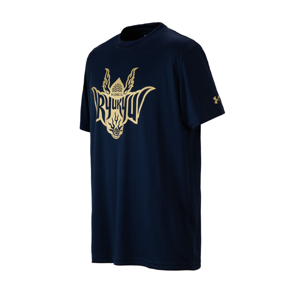 【新商品】26-27 UAマストハブドライTシャツ[GOLD&times;NVY] 詳細画像 ネイビー 2